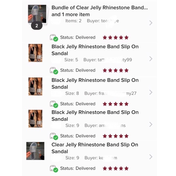 Clear Jelly Rhinestone Band Slip On Sandal - Picture 6 of 8